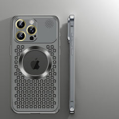 Aromatherapy Spring Loaded Metal Magsafe Aluminum Alloy  Case for iPhone 13 Series--Hollow Design Heat Dissipation