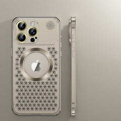 Aromatherapy Spring Loaded Metal Magsafe Aluminum Alloy  Case for iPhone 13 Series--Hollow Design Heat Dissipation