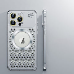Aromatherapy Spring Loaded Metal Magsafe Aluminum Alloy  Case for iPhone 13 Series--Hollow Design Heat Dissipation