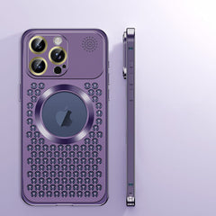Aromatherapy Spring Loaded Metal Magsafe Aluminum Alloy  Case for iPhone 13 Series--Hollow Design Heat Dissipation