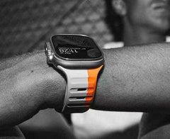 Sporty Silicone Rubber Watch Band