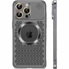 Aromatherapy Spring Loaded Metal Magsafe Aluminum Alloy  Case for iPhone 13 Series--Hollow Design Heat Dissipation