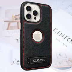 Leather Stand Protective Phone Case for iPhone 15 Series